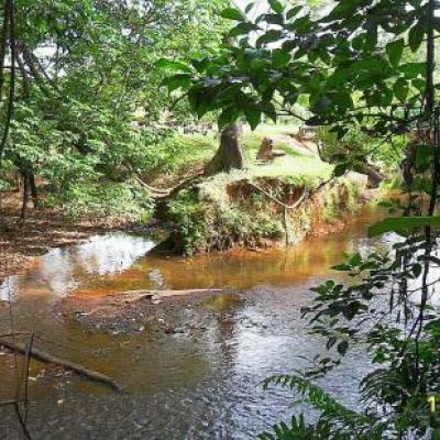 à l'entrée du village,à gauche
